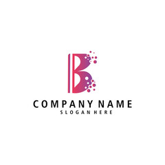 letter B logo creative illustration template concept template vector design