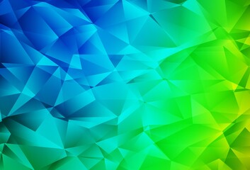 Light Blue, Green vector triangle mosaic background.