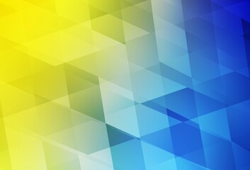Obraz premium Light Blue, Yellow vector texture in rectangular style.