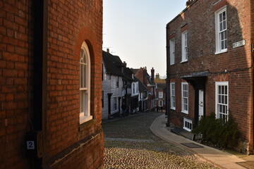 A beautiful sunny street in the English town Rye