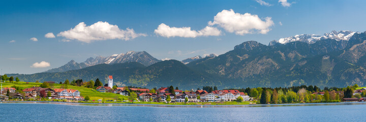 Panorama Landschaft im Allgäu in Bayern