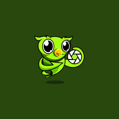 Owl logo entertainment vector icon illustrations