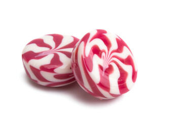 milk lollipops isolated