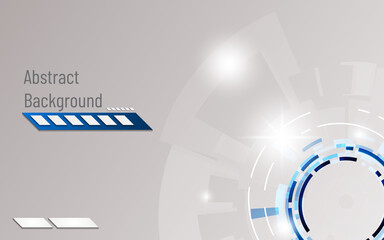 abstract digital grey and blue circle overlap background