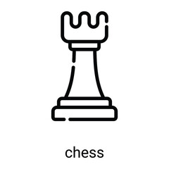 chess game vector line icon