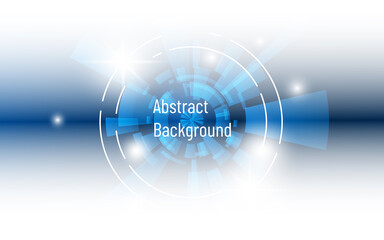 abstract digital blue circle overlap and blur effect space design