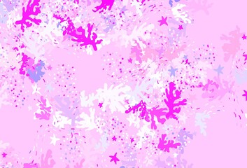 Light Purple, Pink vector template with chaotic shapes.