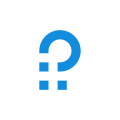 P alphabet  logo technologies vector icon illustrations