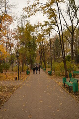 Beautiful autumn colors in Chisinau in Moldova, Eastern Europe