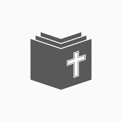 bible book icon, religion vector