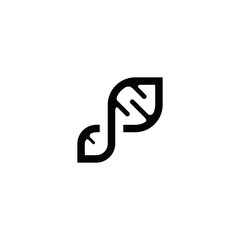 P alphabet  logo DNA  technologies vector icon illustrations