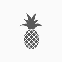 pineapple icon, fruit vector illustration
