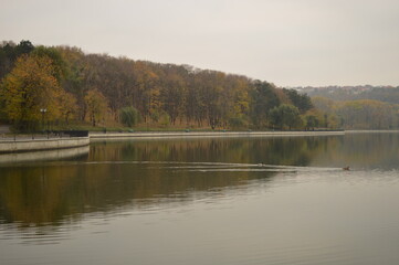 Beautiful autumn colors in Chisinau in Moldova, Eastern Europe