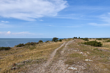 Coastal trail in a deserted landscape