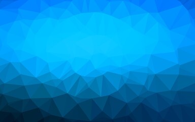 Fototapeta na wymiar Light BLUE vector shining triangular background. A sample with polygonal shapes. Polygonal design for your web site.