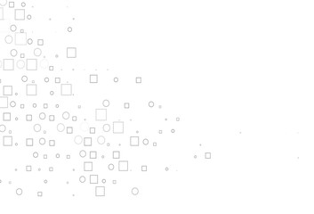 Light Silver, Gray vector texture with disks, rectangles.