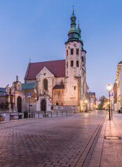 Fototapeta na wymiar Romanesque St andrew church on Grodzka street, Krakow, Poland