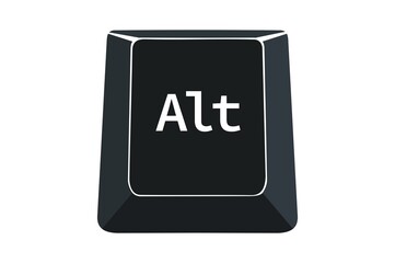 ALT key on computers keyboard with white background