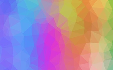Light Multicolor, Rainbow vector abstract polygonal layout. Triangular geometric sample with gradient.  Polygonal design for your web site.