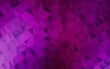 Dark Purple vector triangle mosaic texture. Triangular geometric sample with gradient.  Completely new design for your business.