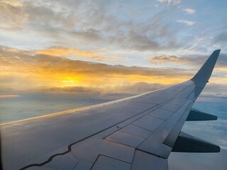 wonderful sky view in airplane