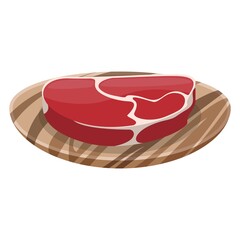 Fresh meat steak vector illustration on white background