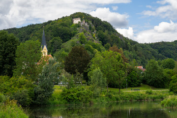 Lake in the village Riedenburg