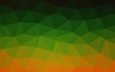 Dark Multicolor, Rainbow vector abstract mosaic pattern. Triangular geometric sample with gradient.  Completely new template for your business design.