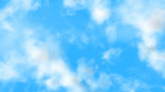 Realistic 1080p 3D animation of the white clouds moving against the blue sky, rendered as PNG RGBA (rgb+alpha)