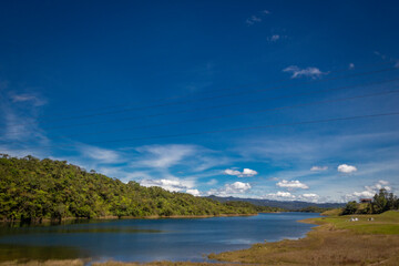 Landscape of the reservoir of Peñol and Guatapé located in Antioquia (Colombia)
