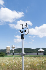 Smart agriculture and farm technology weatherstation anemometer,  meteorological instrument to...