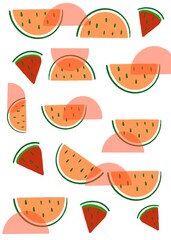 vector background, watermelon  fruit
