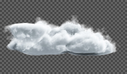 eps10. Transparent special effect stands out with fog or smoke. White cloud vector, fog or smog
