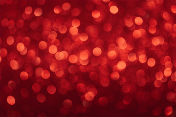 Red abstract background with bokeh defocused lights