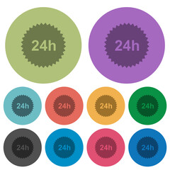 24h sticker color darker flat icons