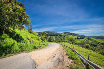 Colombian highways with beautiful landscape