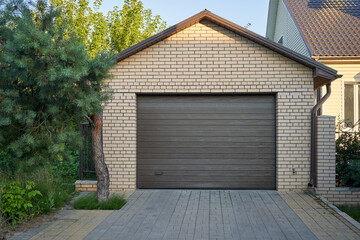 Nice private brick garage and automatic garage door