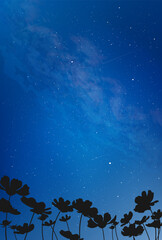 チューリップ 青空 風景 景色 水彩 イラスト素材 April Wall Mural Apr Senryu