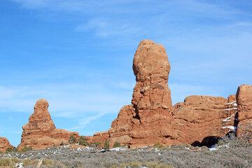 Fototapeta na wymiar Rock formations in the Arches national Park, Utah 
