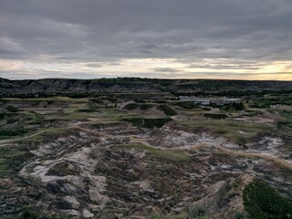 Landscape with the sky in Drumheller
