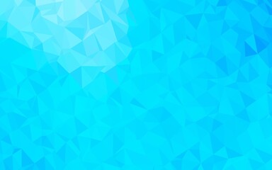 Light BLUE vector shining triangular background. A sample with polygonal shapes. Template for your brand book.