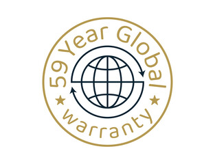 59 year global warranty images, 59 years worldwide warranty logos