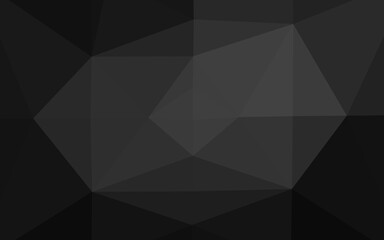 Dark Black vector abstract mosaic background. Colorful illustration in abstract style with gradient. Triangular pattern for your business design.