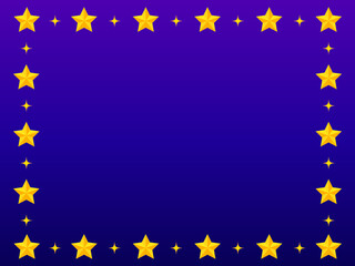  星と夜空のフレーム_ベクター2