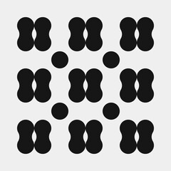 Abstract Cross Pattern Dots Logo generative computational art illustration