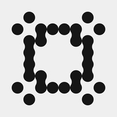 Abstract Cross Pattern Dots Logo generative computational art illustration