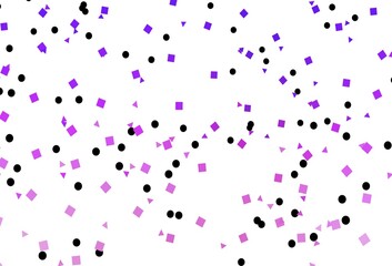 Light Pink, Blue vector template with crystals, circles, squares.