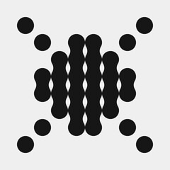 Abstract Cross Pattern Dots Logo generative computational art illustration