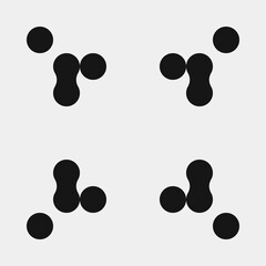 Abstract Cross Pattern Dots Logo generative computational art illustration