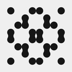 Abstract Cross Pattern Dots Logo generative computational art illustration